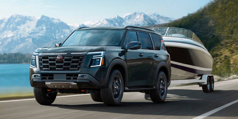 The towing performance of the 2025 Nissan Armada at Pompano Beach, FL